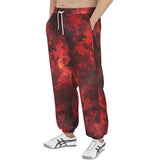 Men's Sweatpants Red Flames and Smoke