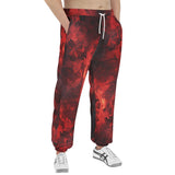 Men's Sweatpants Red Flames and Smoke