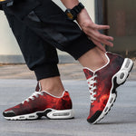 Air Cushion Sneakers Red Flames and Smoke