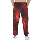 Men's Sweatpants Red Flames and Smoke