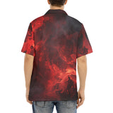 Hawaiian Shirt Red Flames and Smoke