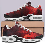 Air Cushion Sneakers Red Flames and Smoke