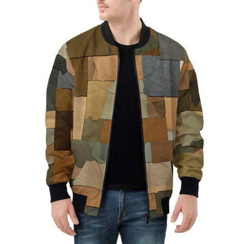 Bomber Jacket Camouflage Patchwork