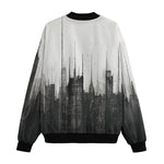 Bomber Jacket Watercolor Cityscape Painting