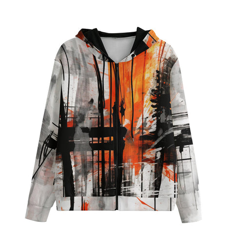 Men's Zip Up Hoodie Modern Art Abstraction