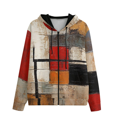 Men's Zip Up Hoodie Modern Art Abstraction