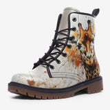 Leather Boots Watercolor Giraffe