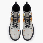 Casual Leather Chunky Boots Watercolor Giraffe
