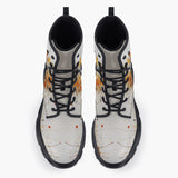 Casual Leather Chunky Boots Watercolor Giraffe