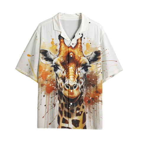 Hawaiian Shirt Watercolor Giraffe