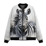 Bomber Jacket Watercolor Zebra