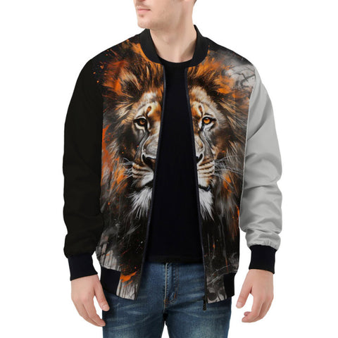 Bomber Jacket Lion Splashes Artwork