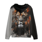 Men's Zip Up Hoodie Lion Splashes Artwork