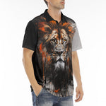 Men's Polo Shirt Lion Splashes Artwork