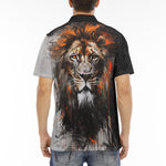 Men's Polo Shirt Lion Splashes Artwork