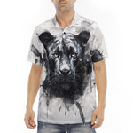 Men's Polo Shirt Panther Watercolor Paint