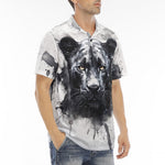 Men's Polo Shirt Panther Watercolor Paint