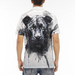 Men's Polo Shirt Panther Watercolor Paint