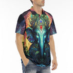 Men's Polo Shirt Psychedelic Ganesha Art