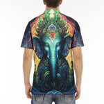 Men's Polo Shirt Psychedelic Ganesha Art