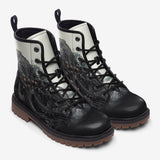 Leather Boots Black Octopus Monster