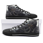 High-Top Canvas Shoes Black Octopus Monster