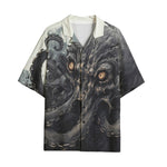 Hawaiian Shirt Black Octopus Monster