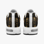 Air Cushion Sneakers Golden Skull Motifs