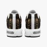 Air Cushion Sneakers Golden Skull Motifs