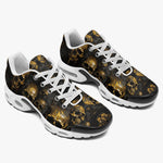 Air Cushion Sneakers Golden Skull Motifs