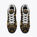Air Cushion Sneakers Golden Skull Motifs