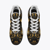 Air Cushion Sneakers Golden Skull Motifs