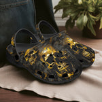 Classic Clogs Golden Skull Motifs