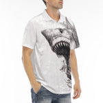 Men's Polo Shirt Shark Drawing