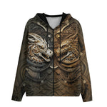 Men's Zip Up Hoodie Dragons Artwork