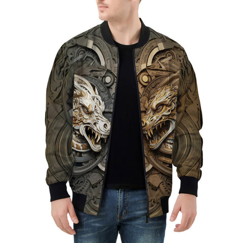 Bomber Jacket Dragons Artwork