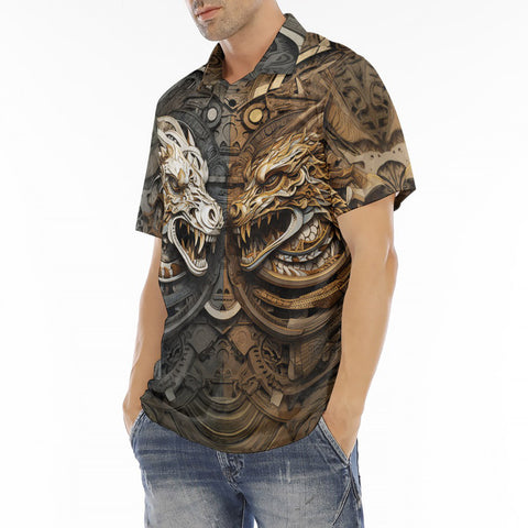 Men's Polo Shirt Dragons Artwork