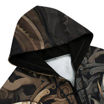 Men's Zip Up Hoodie Two Mechanical Dragon Heads