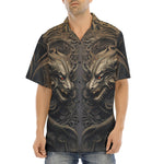 Hawaiian Shirt Surreal Rusty Dragon Heads