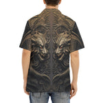 Hawaiian Shirt Surreal Rusty Dragon Heads