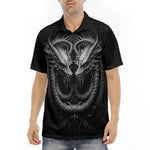 Men's Polo Shirt Two Metal Dragons Art