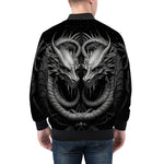 Bomber Jacket Two Metal Dragons Art