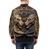 Bomber Jacket Surreal Wooden Dragons
