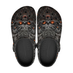Classic Clogs Demonic Skull with Red Eyes
