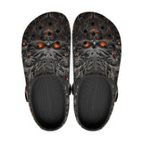 Classic Clogs Demonic Skull with Red Eyes