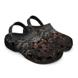 Classic Clogs Demonic Skull with Red Eyes