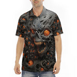 Men's Polo Shirt Evil Zombie Skull