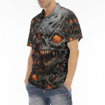 Men's Polo Shirt Evil Zombie Skull