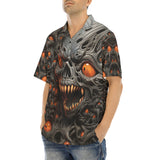 Hawaiian Shirt Evil Zombie Skull