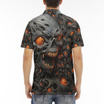 Men's Polo Shirt Evil Zombie Skull